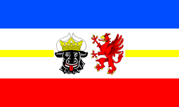 [State Flag, also used as jack by state vessels (Mecklenburg-West Pomerania, Germany)]