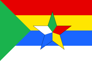 [Flag w/ star and triangle]