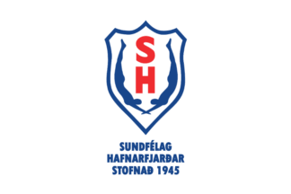 [Hafnarfjör&eth;ur Swimming Club flag]