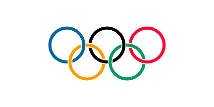 [The Olympic flag]