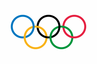 [The Olympic flag]