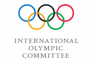 [Ceremonial Olympic flag]