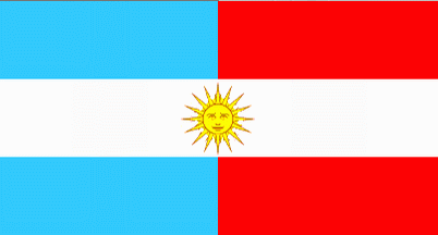 [Flag of Entre R�os, 1833, w/ sun]