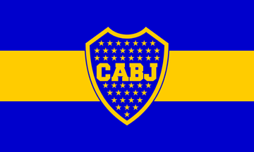 [Club Atl�tico Boca Juniors flag with big emblem]
