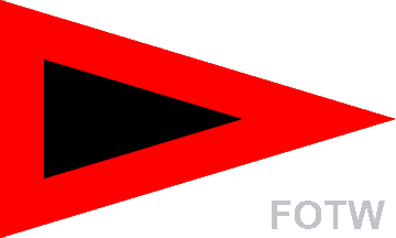 Beach red and black flag