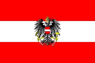 Austrian Flag with Eagle 3x5 ft Banner Ensign Austria Coat of Arms Vienna Red 