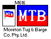 [Moreton Tug & Barge Co. Pty. Ltd. houseflag and funnel]