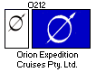 [Orion Expedition Cruises Pty. houseflag and funnel]