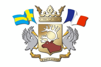 [Flag of the Twinning committe of Saint-Barthélemy and Piteå]