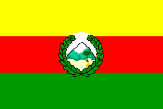 Flag of Bolivia in 1826 (unequal stripes variation)