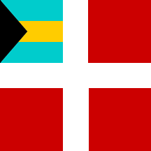 Civil Ensign of Bahamas - square shaped variant