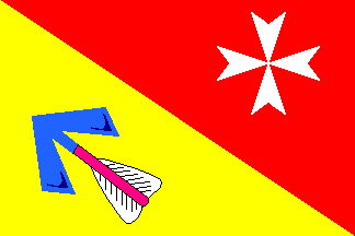 [Strakonice city flag (horizontal)]
