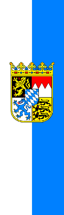 [Vertical Flag Variant, Vertically Striped with 'Middle' Arms (Bavaria, Germany)]
