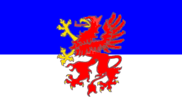[West Pomerania, Unofficial Flag with Coat-of-Arms (Mecklenburg-West Pomerania, Germany)]
