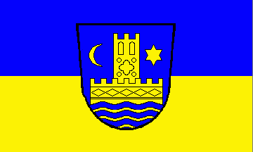 [Schleswig city flag w/ CoA 1970]