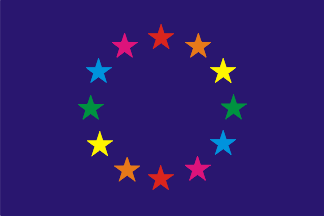 [Gay European flag]