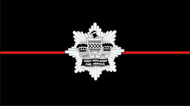 [West Midlands Fire Service Thin Red Line Flag]