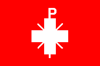 [Byzantine red flag]