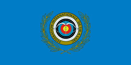 [International Archery Federation flag]
