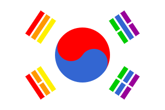 [South Korea LGBT flag]