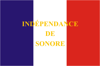 Flag of the Gaston de Raousset-Boulbon proclaiming the Independent
State of Sonora (1853)