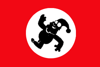 Santa mock Nazi flag