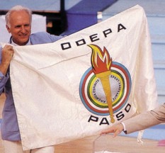 [Pan-American Sports Organization / Organización Deportiva Panamericana flag: variant 2]