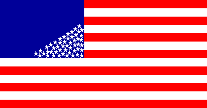 [U.S. variation - stars piled in corner flag]