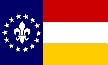 Flag of Saint Louis City of Missouri in United States of America