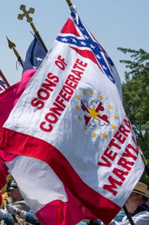 [Sons of Confederate Veterans flag]