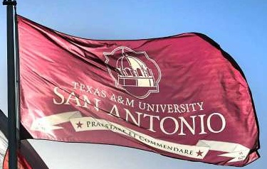 [Flag of university, Texas]