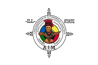 [Autonomous American Indian Movement, Illinois Chapter flag]