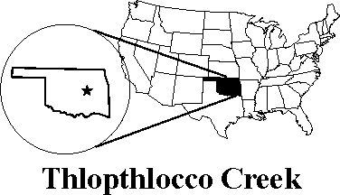 [Thlopthlocco Creek - Oklahoma map]